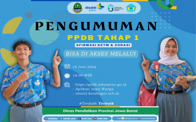 PENGUMUMAN HASIL SELEKSI PPDB TAHAP 1 SMAN 2 BOGOR TAHUN 2024